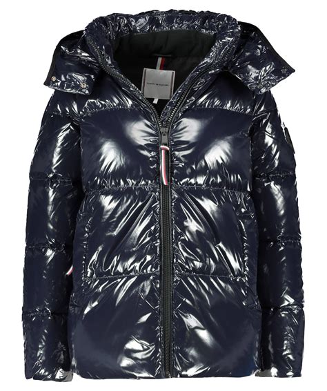 puffer jacke schwarz glänzend